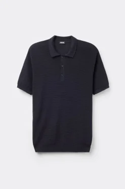 Ażurowa Męska Koszulka Polo 100% Bawełny