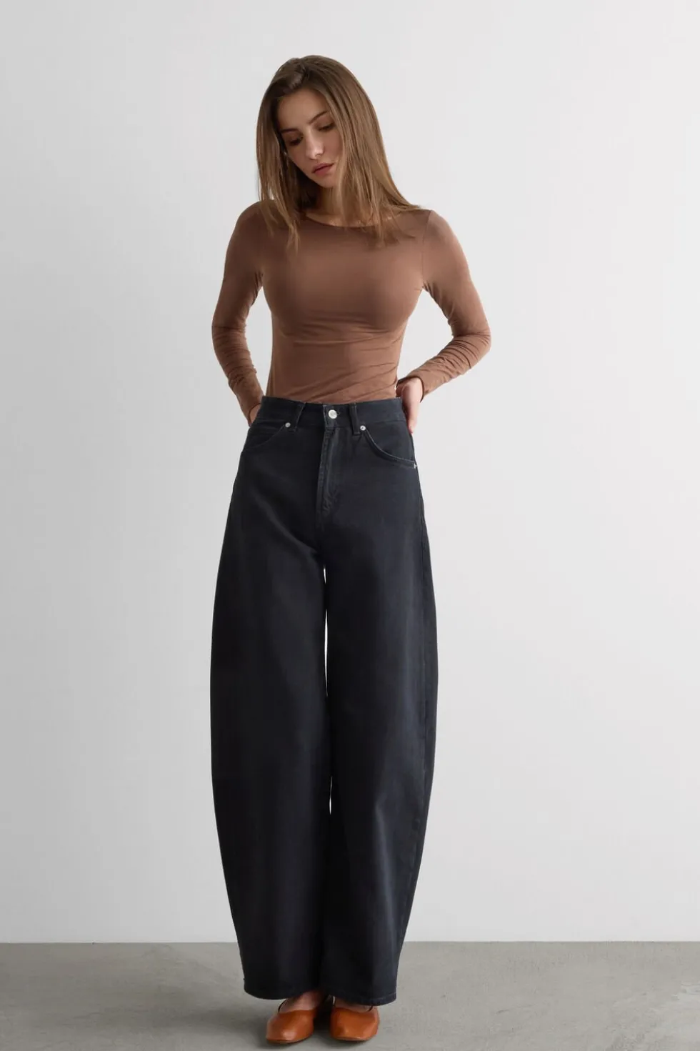 Bluzka z Dekoltem w Łódkę z Bawełny Ultralight Cotton