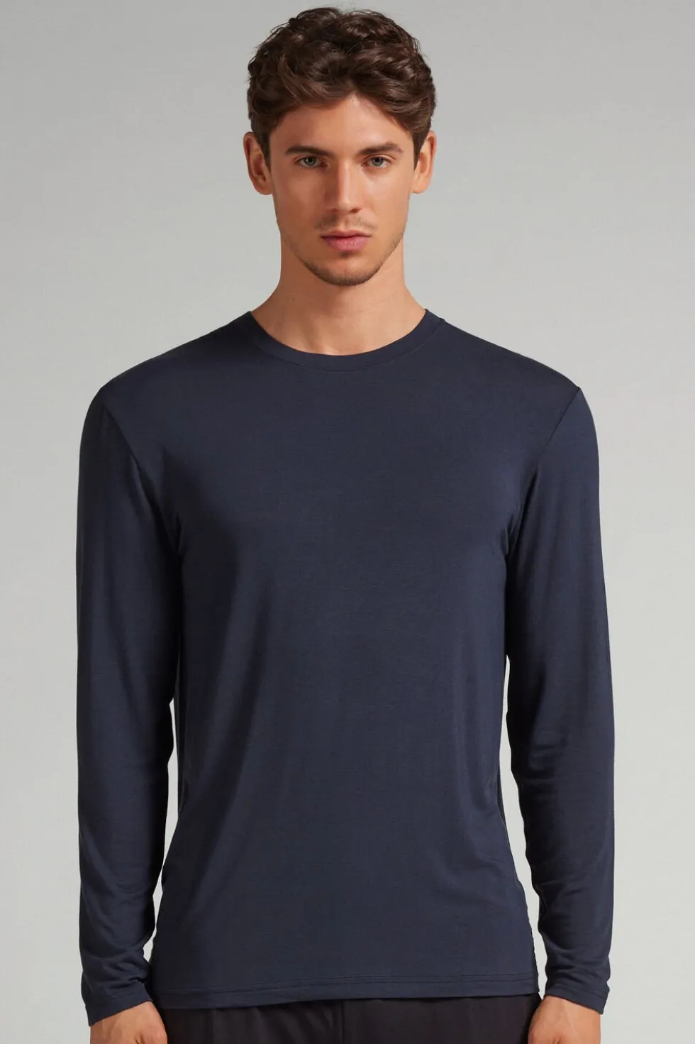 Bluzka z Długim Rękawem z Tkaniny Soft Silk
