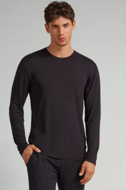 Bluzka z Długim Rękawem z Tkaniny Soft Silk