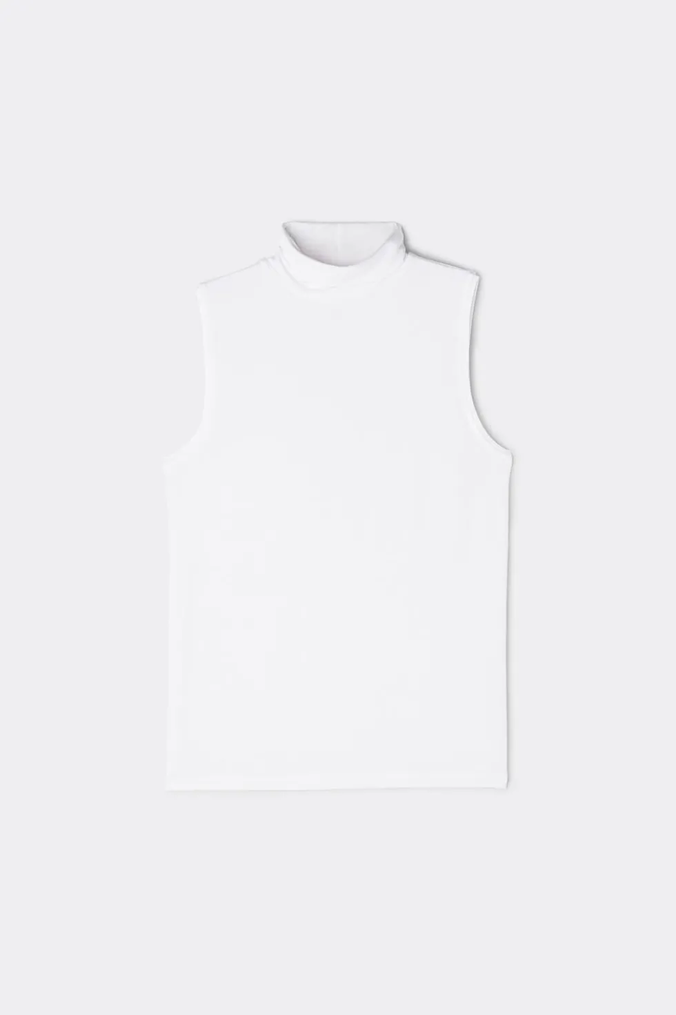 Bluzka z Golfem Bez Rękawów z Mikromodalu
