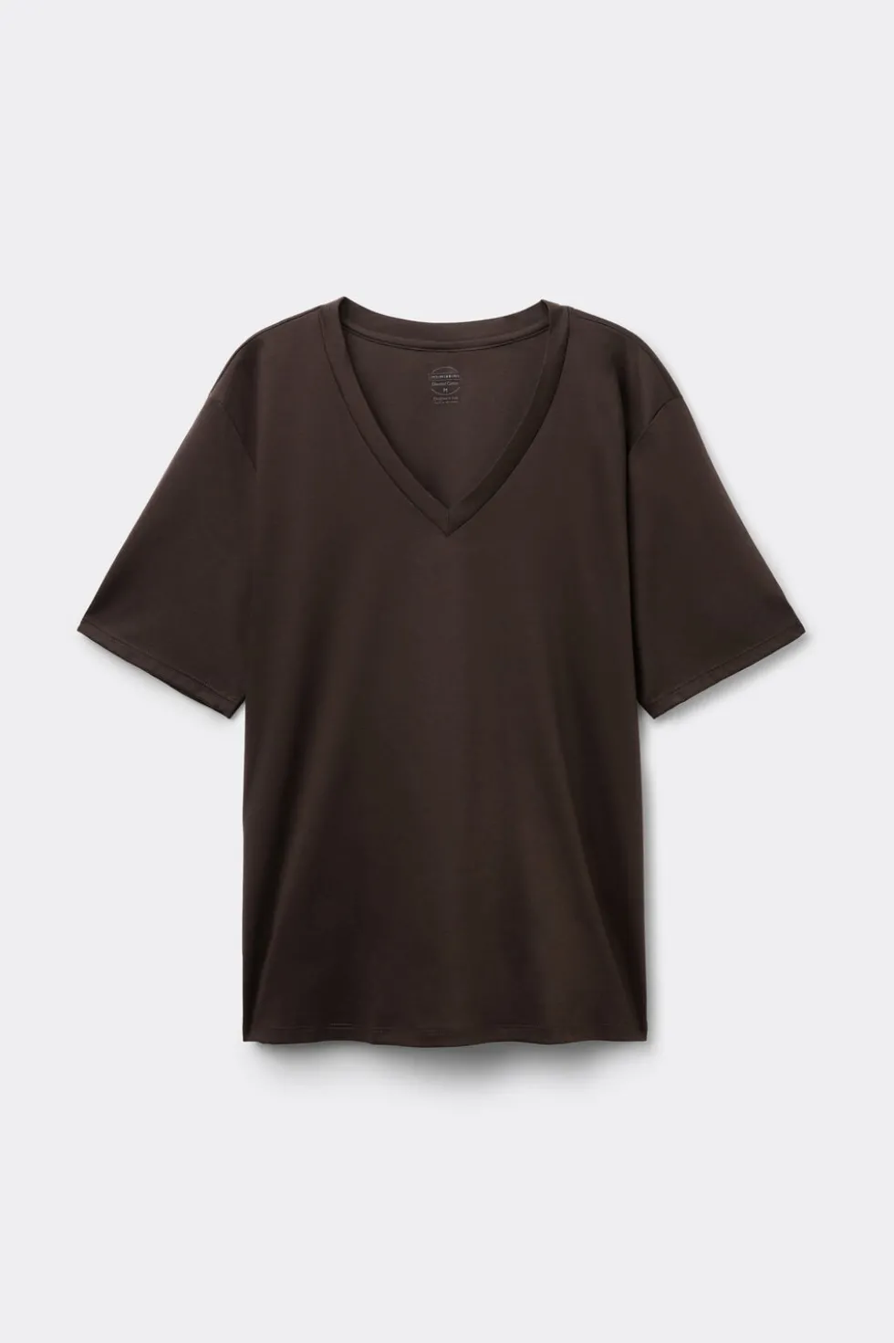 Bluzka z Krótkim Rękawem z Dekoltem w Serek z bawełny Elevated Cotton