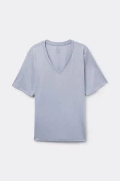 Bluzka z Krótkim Rękawem z Dekoltem w Serek z bawełny Elevated Cotton