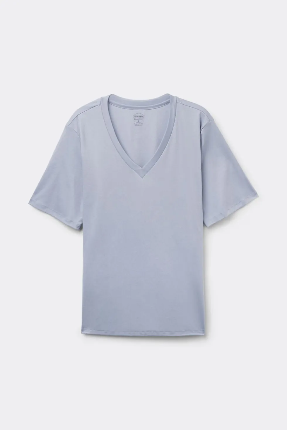 Bluzka z Krótkim Rękawem z Dekoltem w Serek z bawełny Elevated Cotton