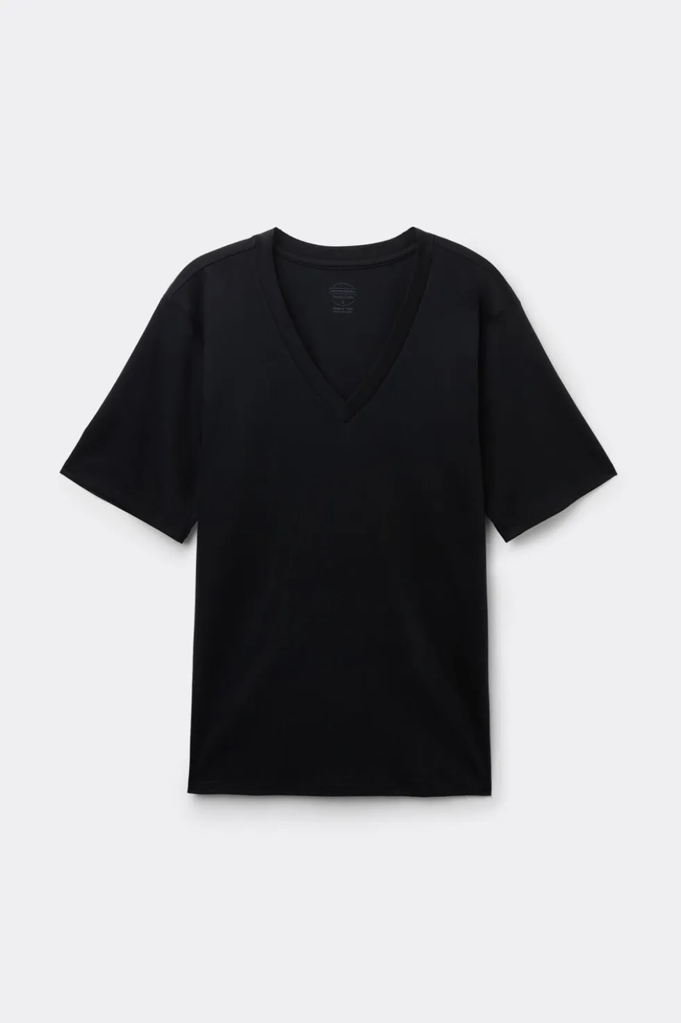 Bluzka z Krótkim Rękawem z Dekoltem w Serek z bawełny Elevated Cotton