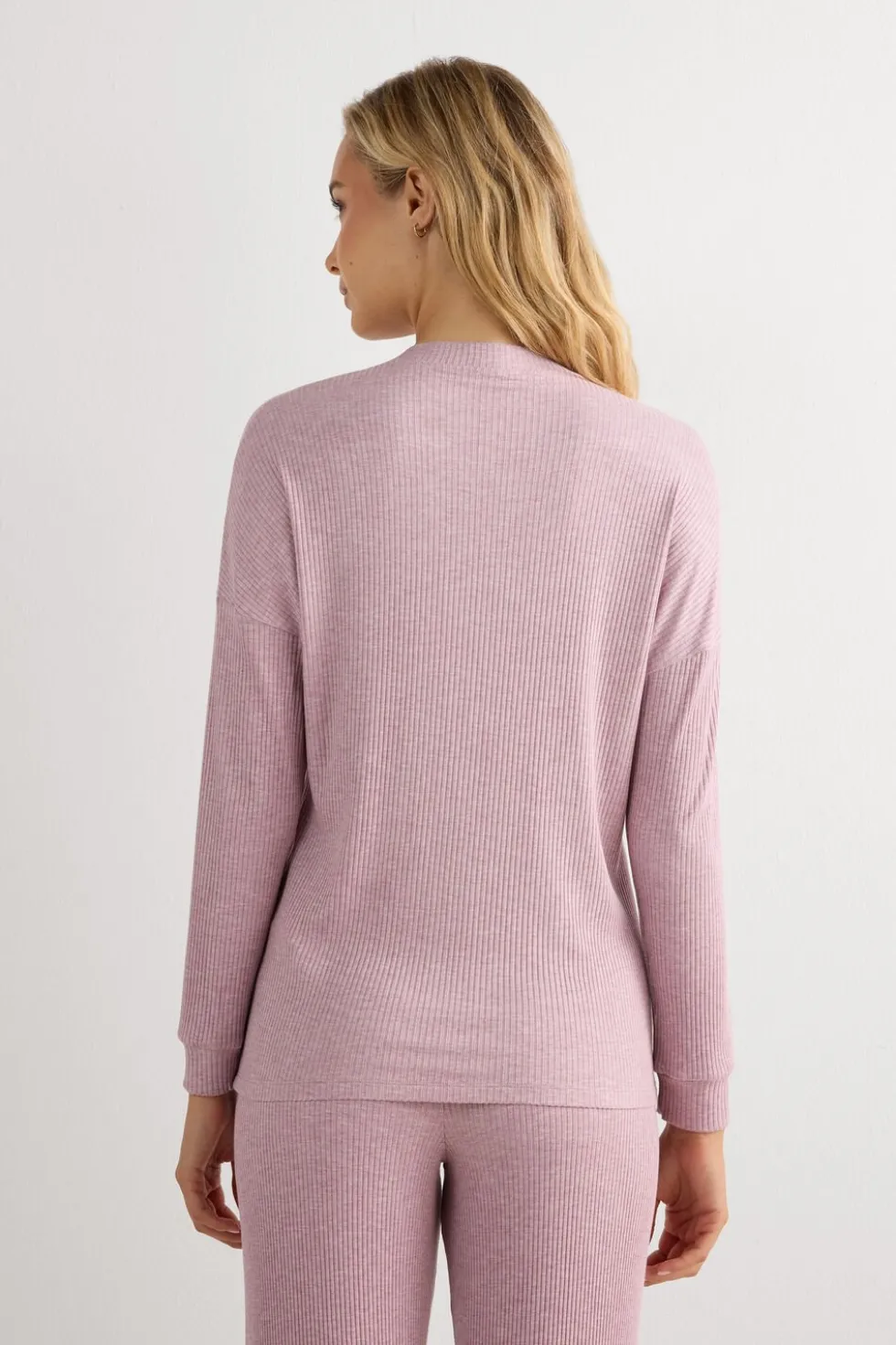 Bluzka z Modalu z Długim Rękawem Rozpinana z Przodu Chic Comfort