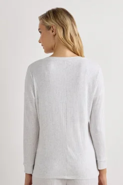 Bluzka z Modalu z Długim Rękawem i Dekoltem w Łódkę Chic Comfort
