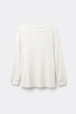 Bluzka z Modalu z Długim Rękawem i Dekoltem w Łódkę Chic Comfort