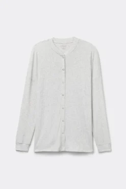 Bluzka z Modalu z Długim Rękawem Rozpinana z Przodu Chic Comfort