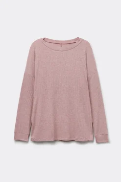Bluzka z Modalu z Długim Rękawem i Dekoltem w Łódkę Chic Comfort