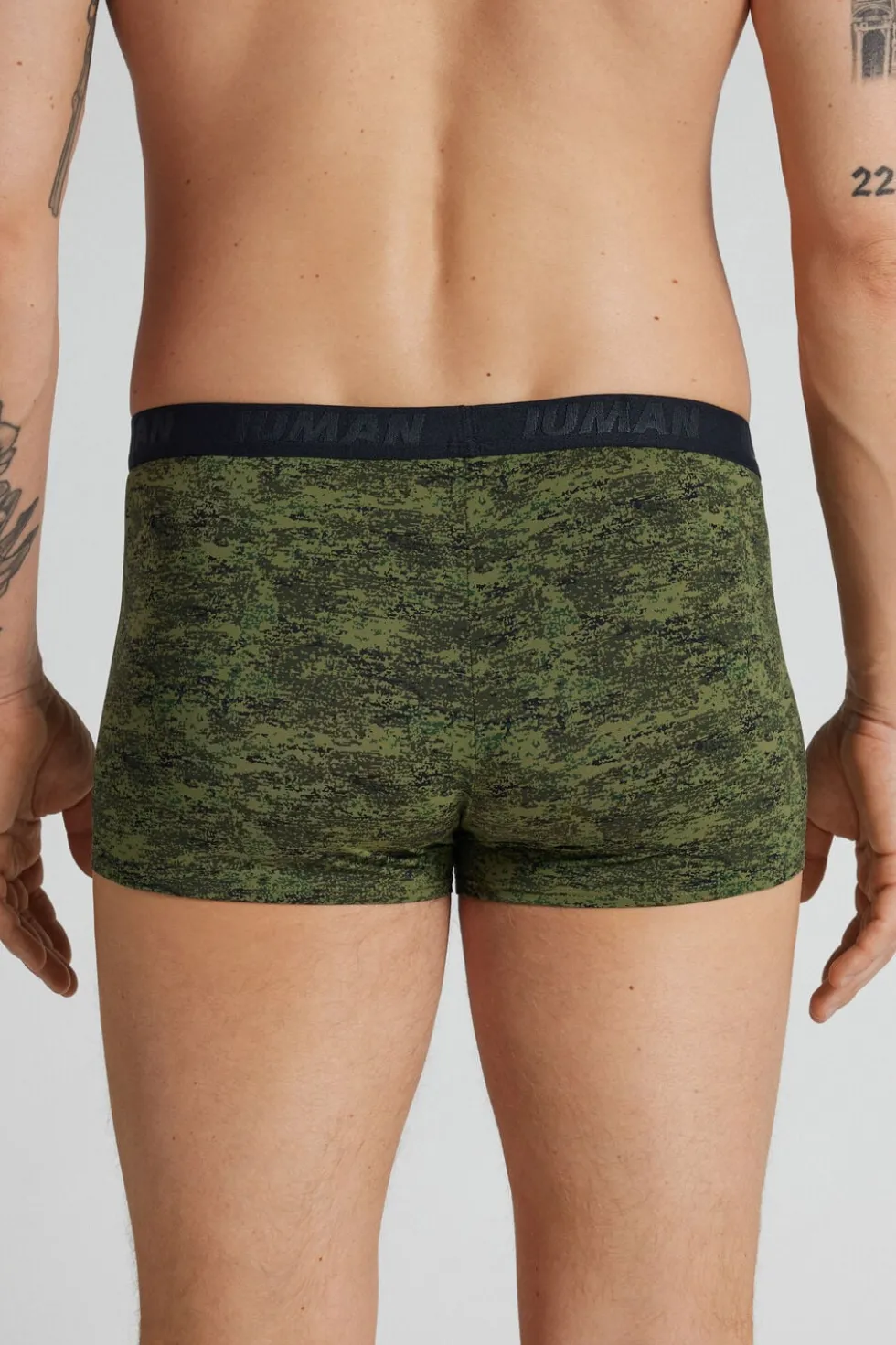 Bokserki z Mikrofibry we Wzór Pixel Camouflage
