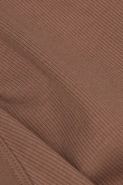 Crop Top w Prążki z Bawełny Superior