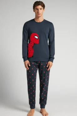 Długa Piżama Bawełniana Marvel Spiderman