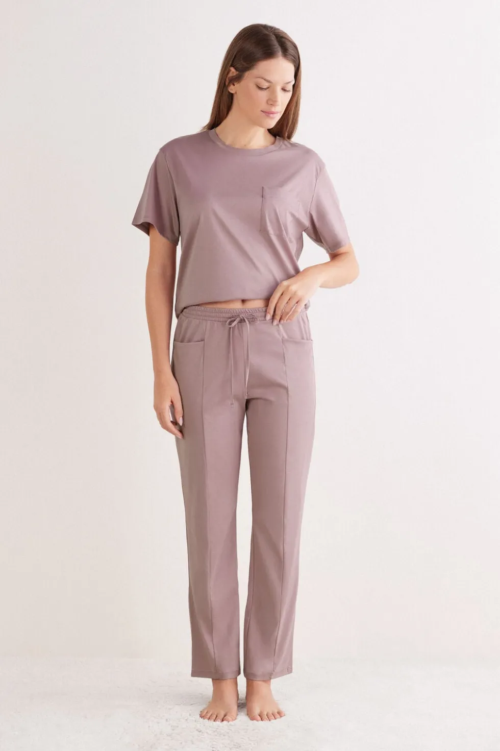 Długie Spodnie z Bawełny Elevated Cotton