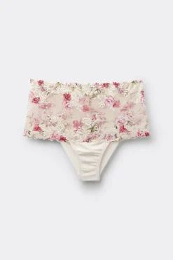 Figi Culotte Brazyliany z Nadrukiem Pretty Flowers