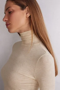 Golf z Lekkiego Modalu z Dodatkiem Kaszmiru Lamé