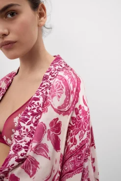 Kimono z Satyny Wiskozowej Brighten Your Day