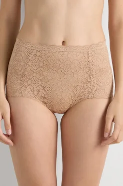 Koronkowe Figi Culotte Wysoki Stan