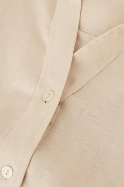 Koszula z Krótkim Rękawem z Płótna Lnianego The Pure Linen