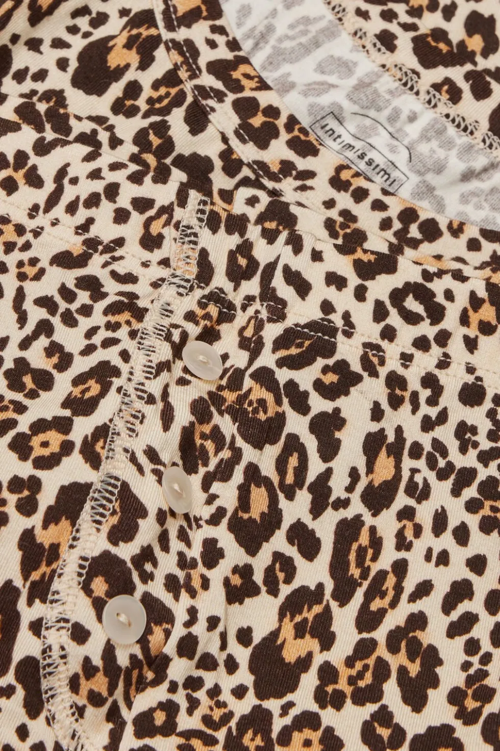 Krótka Piżama z Koszulką na Ramiączkach Animalier Simply Iconic