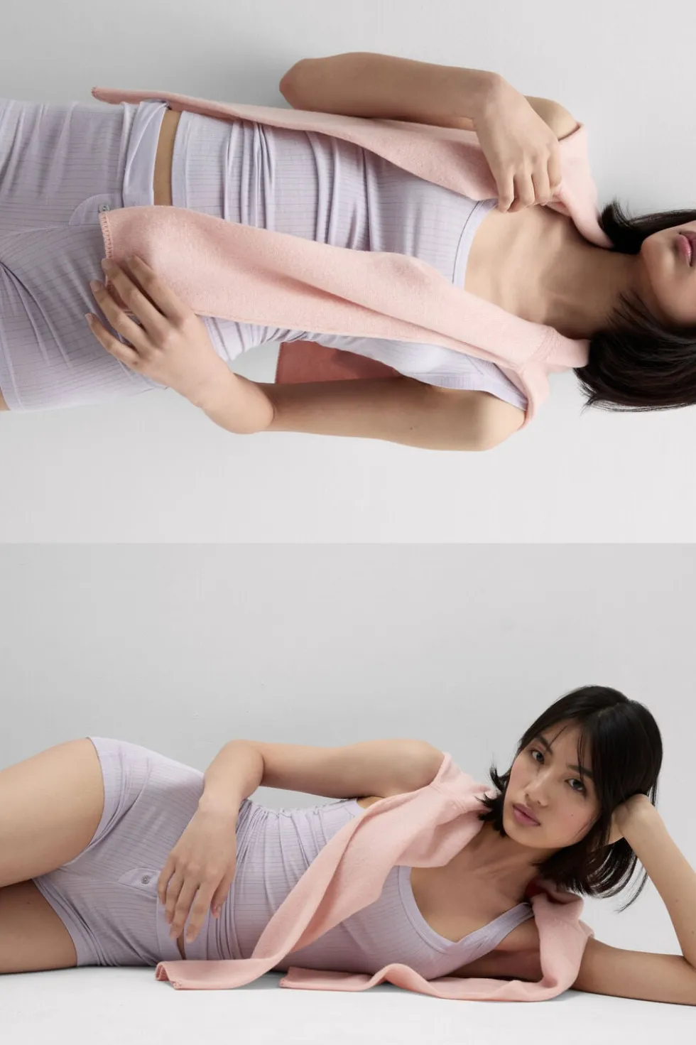 Krótka Prążkowana Piżama z Modalu Soft Lounge