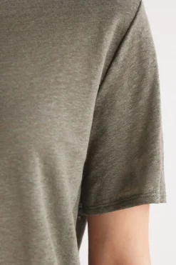 Lniana Bluzka z Krótkim Rękawem The Pure Linen