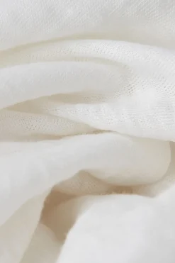 Lniana Bluzka zKrótkim Rękawem iDekoltem wSerek The Pure Linen