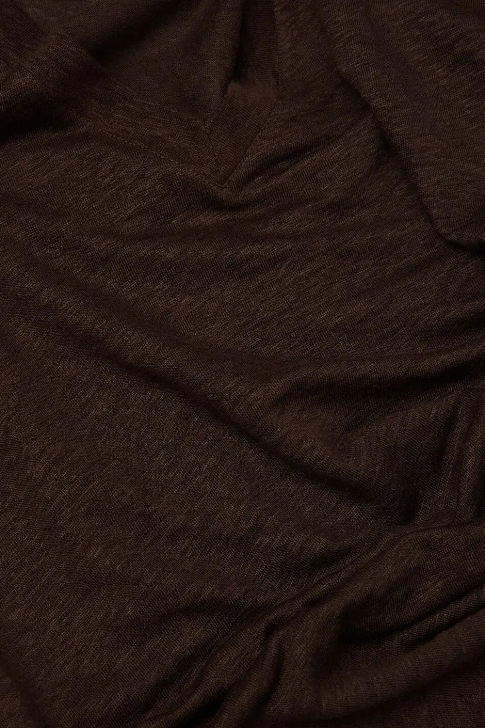 Lniana Bluzka zKrótkim Rękawem iDekoltem wSerek The Pure Linen