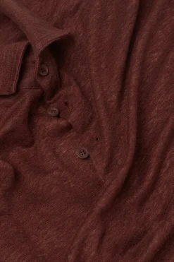 Lniana Koszulka Polo z Krótkim Rękawem