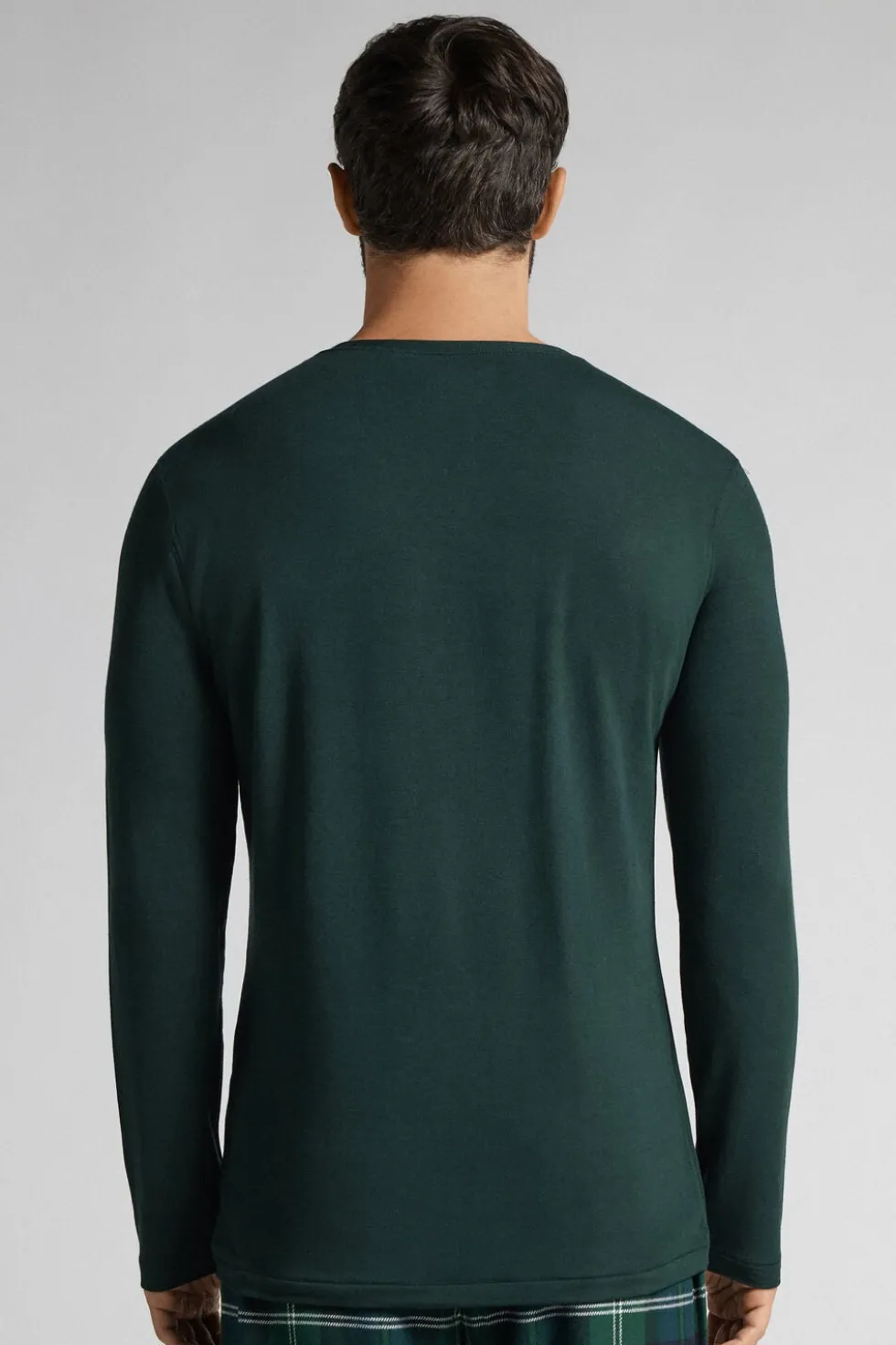 Longsleeve z Modalu z Kaszmirem z Dekoltem Pod Szyję