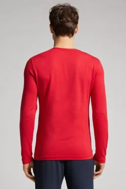 Longsleeve z Modalu z Kaszmirem z Dekoltem Pod Szyję