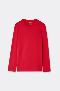 Longsleeve z Modalu z Kaszmirem z Dekoltem Pod Szyję