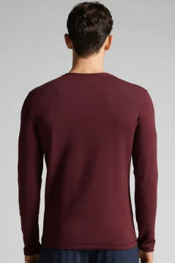 Longsleeve z Modalu z Kaszmirem z Dekoltem Pod Szyję