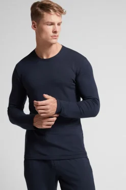 Longsleeve z Modalu z Kaszmirem z Dekoltem Pod Szyję
