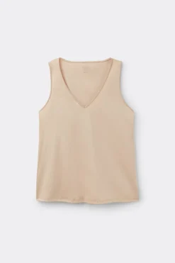 Podkoszulka z bawełny Elevated Cotton z Dekoltem w Serek
