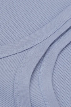 Tank Top Prążkowany z Bawełny Superior