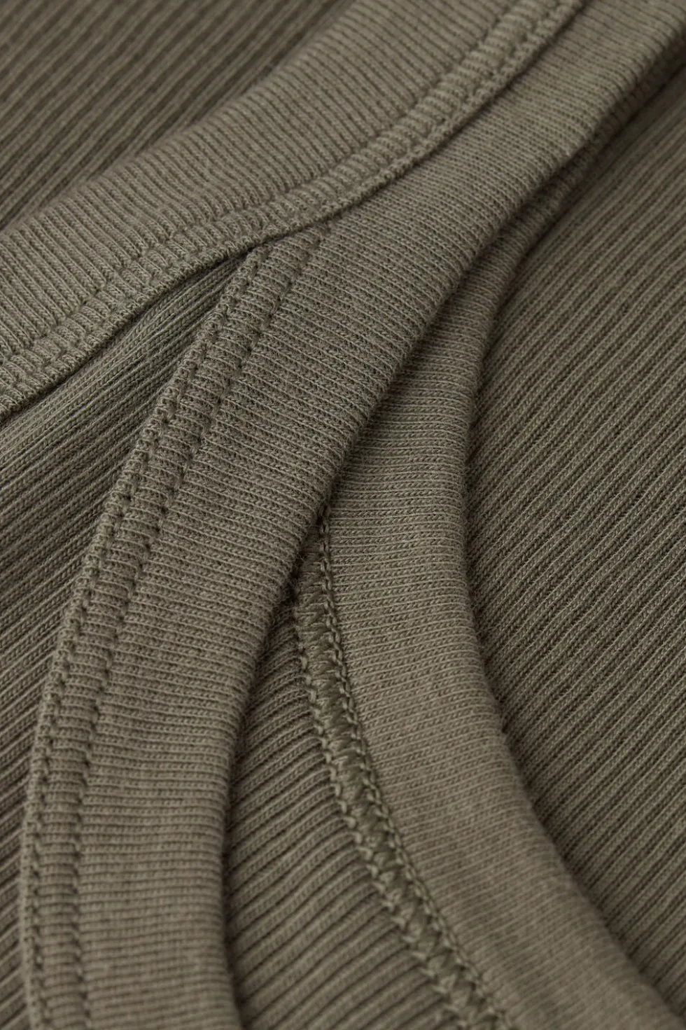 Tank Top Prążkowany z Bawełny Superior