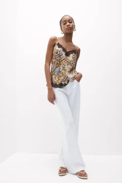 Top z Satyny Wiskozowej Animalier Simply Iconic