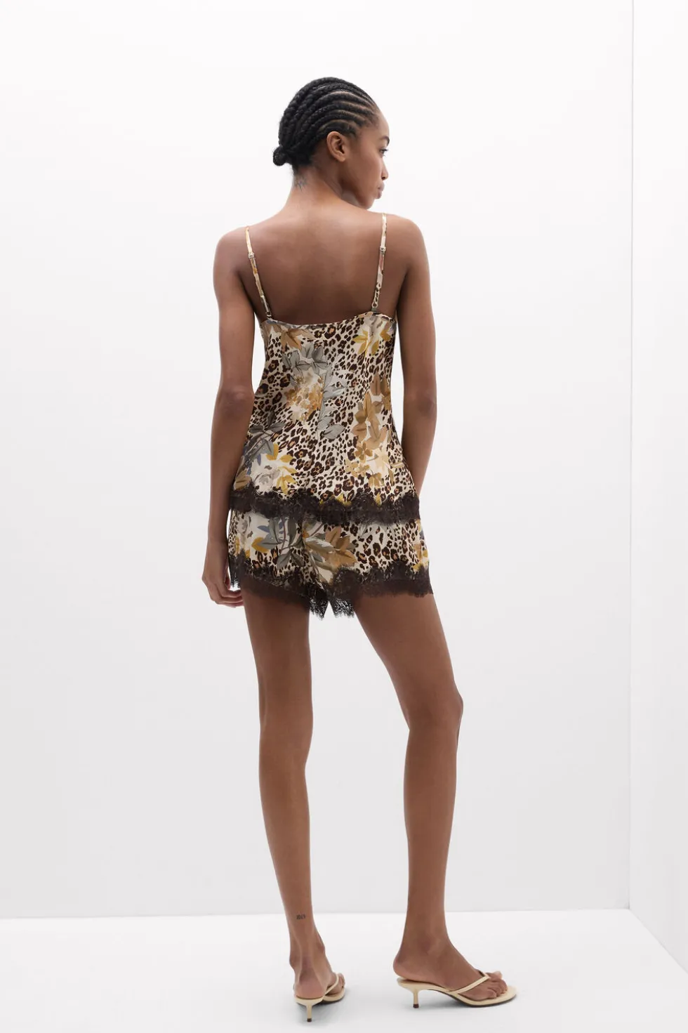 Top z Satyny Wiskozowej Animalier Simply Iconic