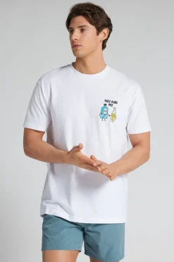 T-shirt 100% Bawełny z Haftowanym Nadrukiem You&Me