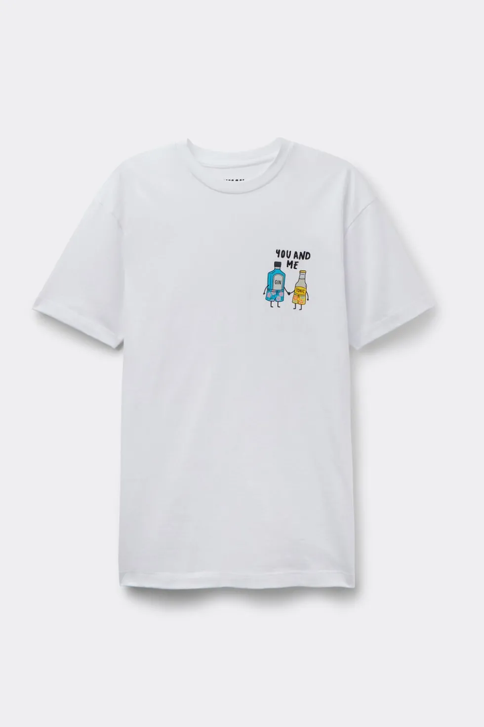 T-shirt 100% Bawełny z Haftowanym Nadrukiem You&Me