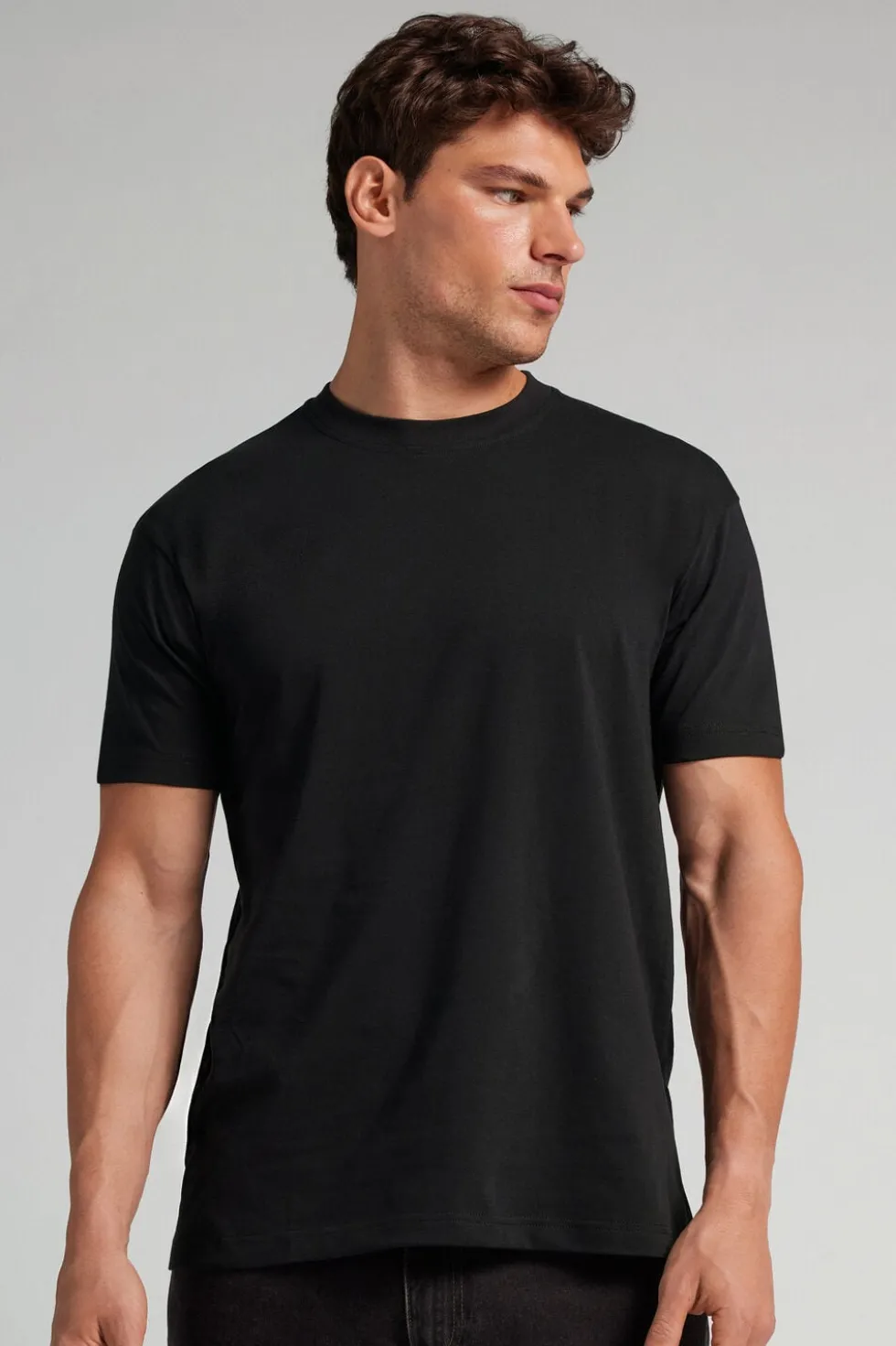 T-shirt męski z bawełny Muscle Fit