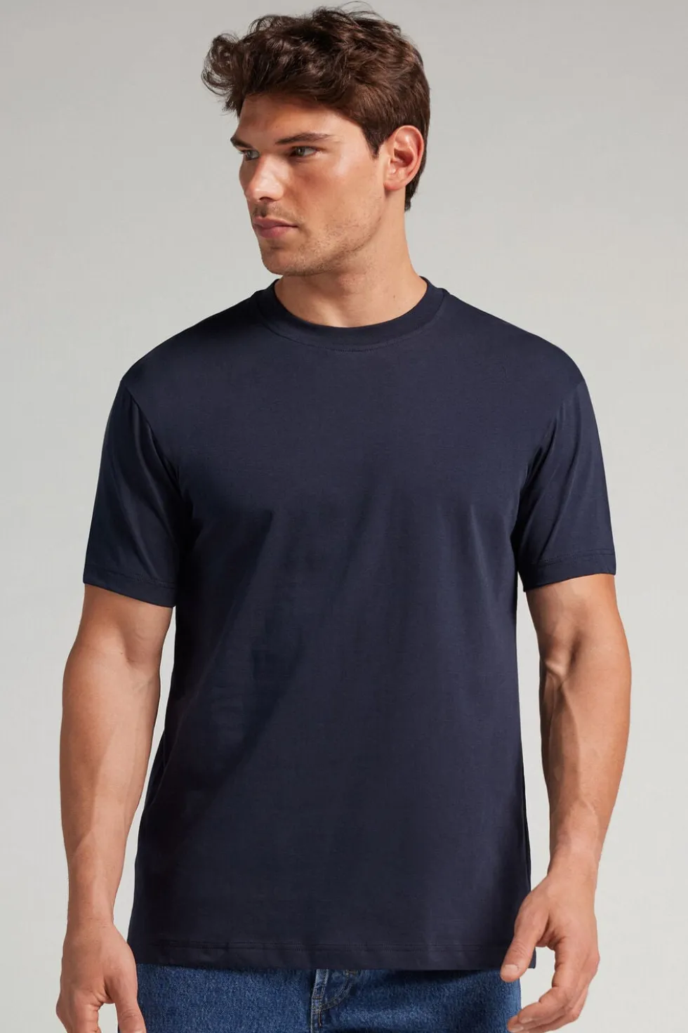 T-shirt męski z bawełny Muscle Fit