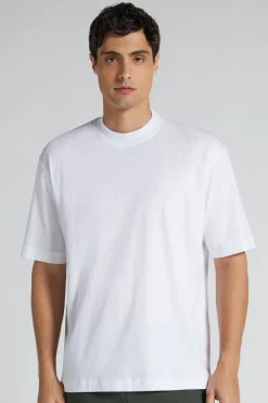 T-shirt Oversize z Merceryzowanej Bawełny Superlight filo Premium