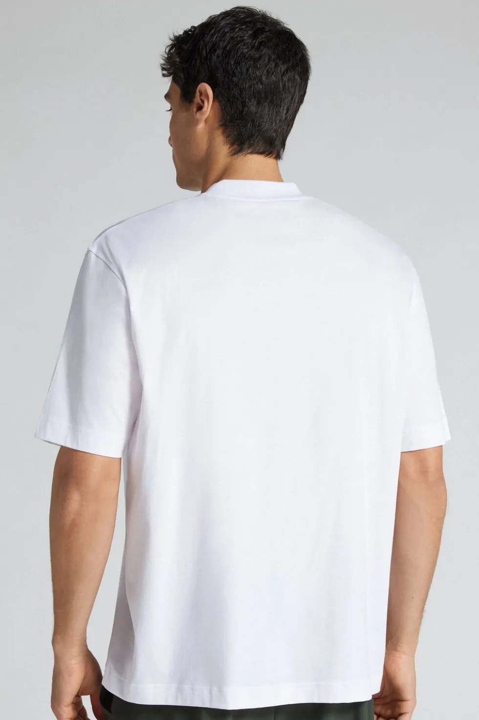 T-shirt Oversize z Merceryzowanej Bawełny Superlight filo Premium