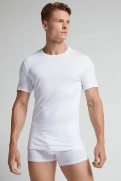 T-shirt z Elastycznej Bawełny Superior
