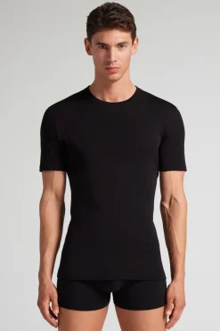 T-shirt z Krótkim Rękawem z Wełny Merino