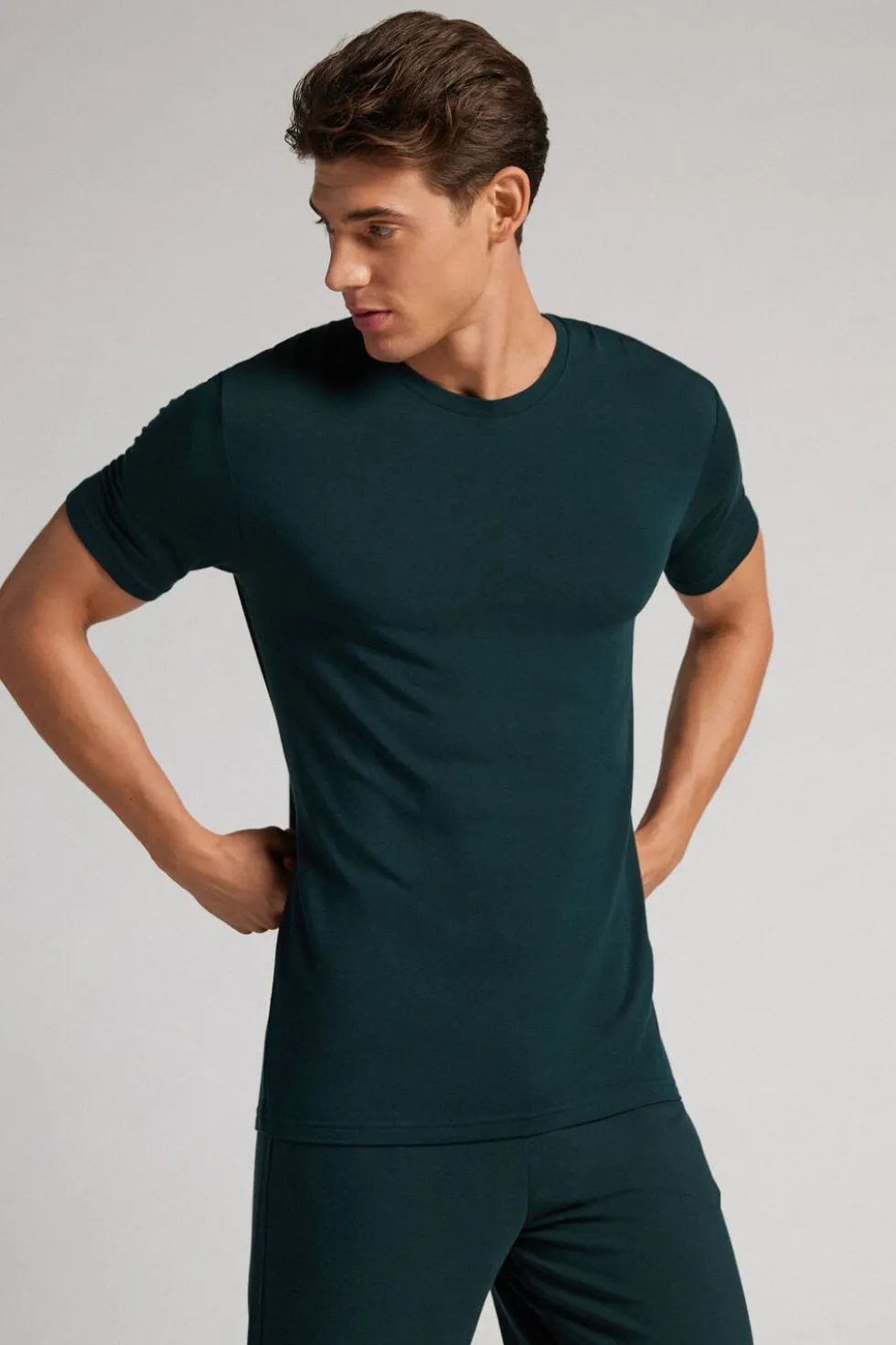 T-shirt z Tkaniny Soft Silk