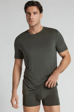 T-shirt z Tkaniny Soft Silk