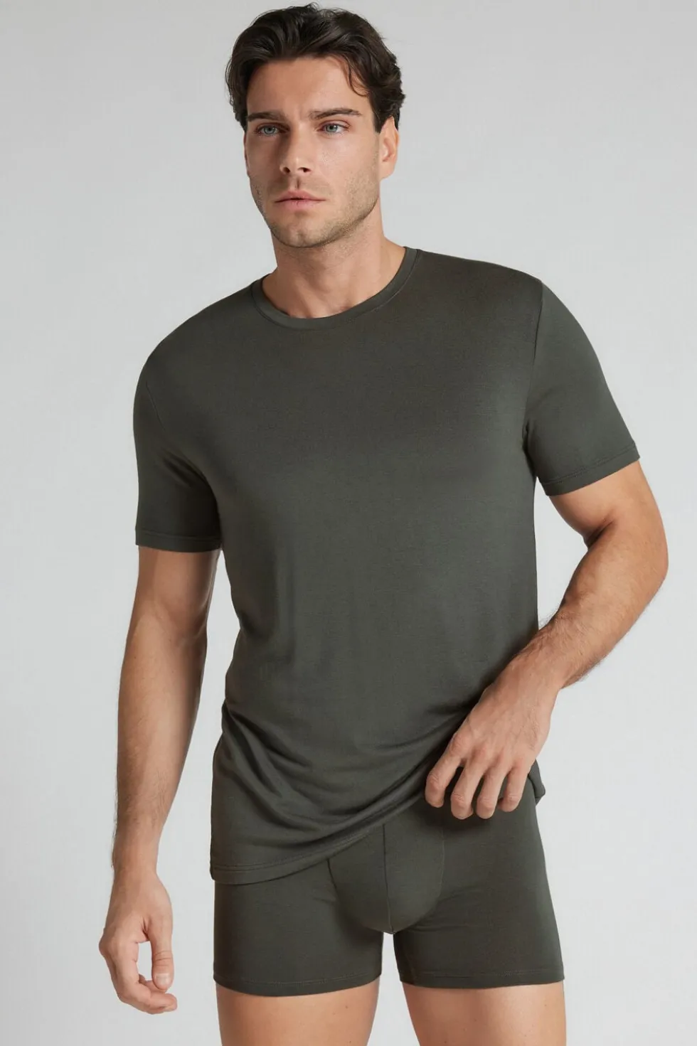 T-shirt z Tkaniny Soft Silk